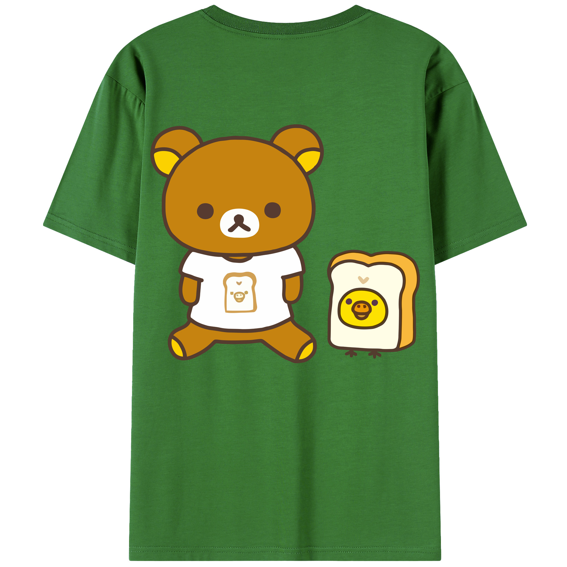 （画像用） リラックマ リラックマ キイロイトリ Rilakkuma Korilakkuma Kiiroitori レディース半袖Tシャツ(バックプリント)